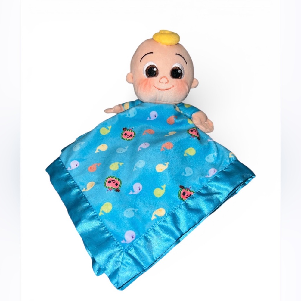 Cocomelon JJ Baby Security Blanket Lovey Plush Soft Toy Doll Blue